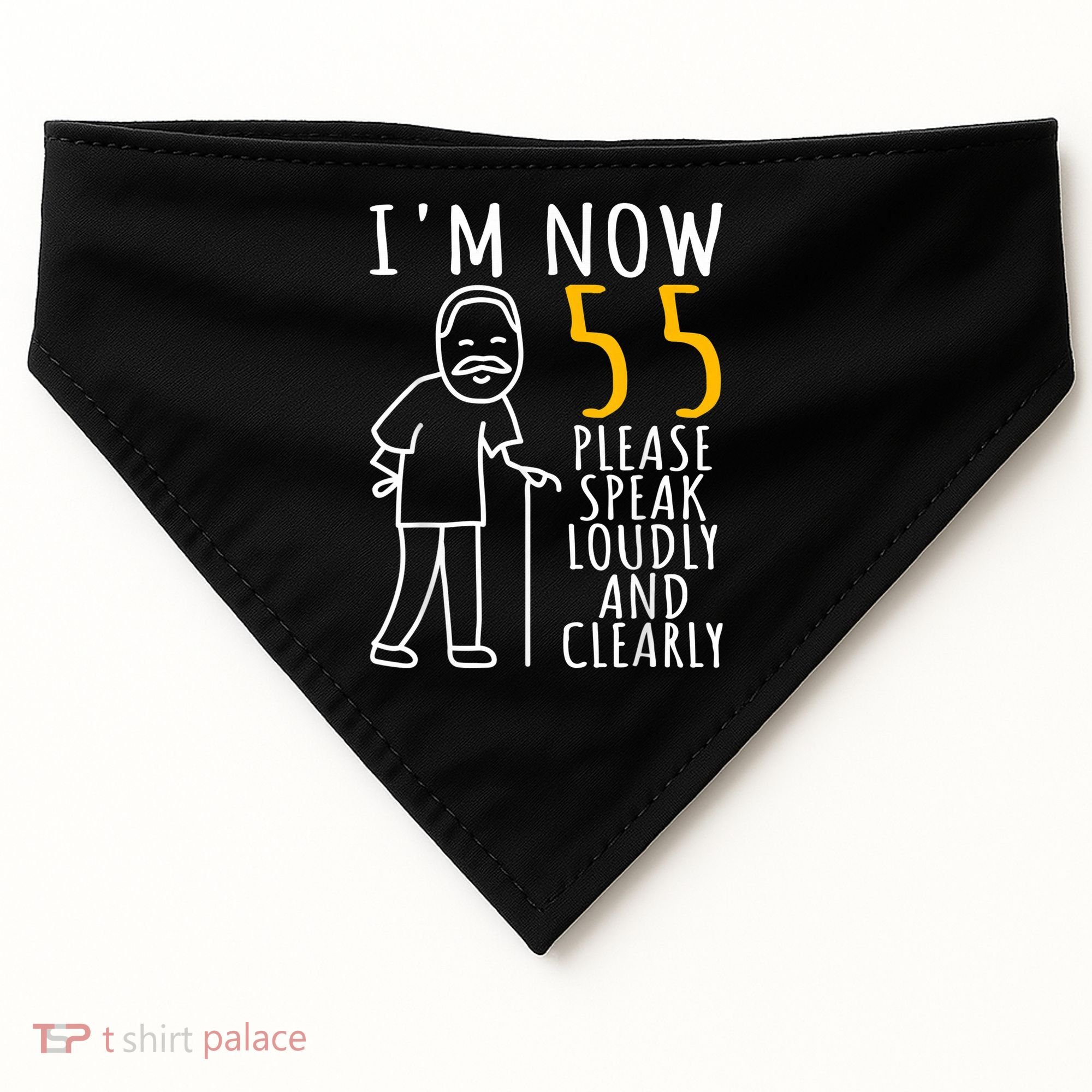  55th Birthday For Him | I'm Now 55 Years Old | Cool BDay USA-Made Doggie Bandana