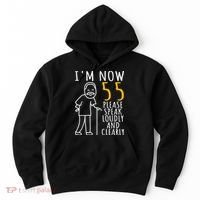 55th Birthday For Him | I'm Now 55 Years Old | Cool BDay Hoodie thumb 0