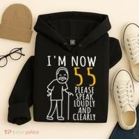  55th Birthday For Him | I'm Now 55 Years Old | Cool BDay Hoodie thumb 4