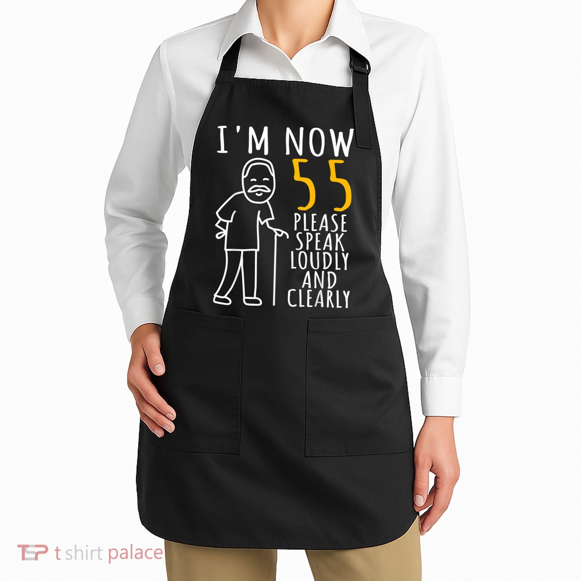  55th Birthday For Him | I'm Now 55 Years Old | Cool BDay Apron