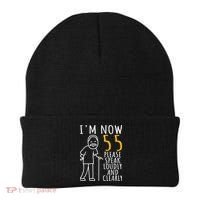  55th Birthday For Him | I'm Now 55 Years Old | Cool BDay Beanie thumb 0
