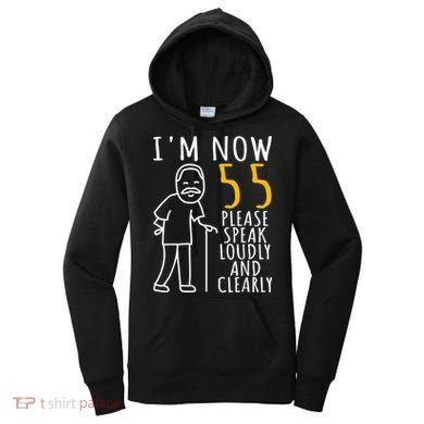  55th Birthday For Him | I'm Now 55 Years Old | Cool BDay Women's Hoodie