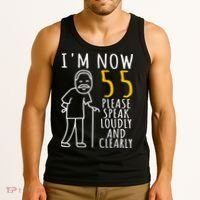  55th Birthday For Him | I'm Now 55 Years Old | Cool BDay Tank Top thumb 3