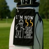  55th Birthday For Him | I'm Now 55 Years Old | Cool BDay Golf Towel thumb 2