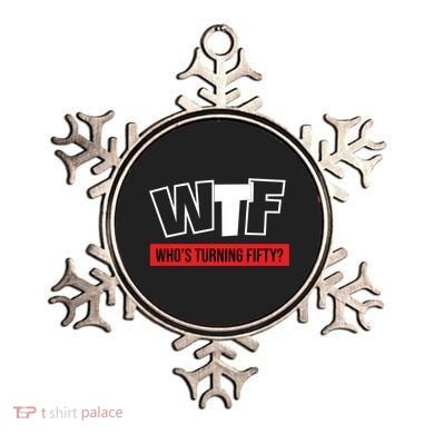 50th Birthday Funny Wtf Whos Turning Fifty Gift Ornament