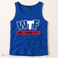 50th Birthday Funny Wtf Whos Turning Fifty Gift Tank Top thumb 2