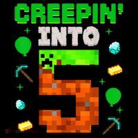 5th Birthday Gamer Pixel Creepin’ Into 5 Video Game Party Coffee Mug thumb 5