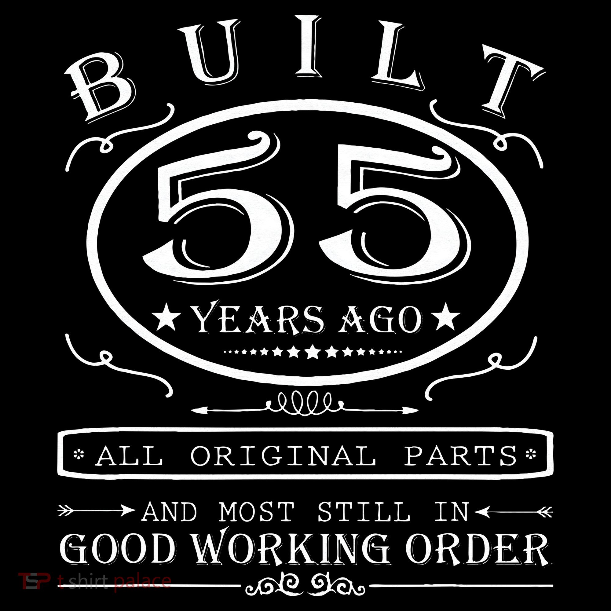 55th Birthday Graphic Built 55 Years Ago Original Parts Coffee Mug