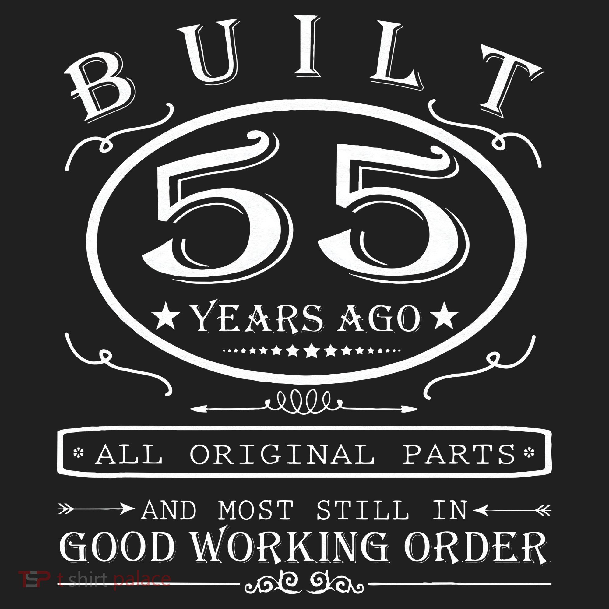 55th Birthday Graphic Built 55 Years Ago Original Parts Tumbler