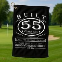 55th Birthday Graphic Built 55 Years Ago Original Parts Golf Towel thumb 1