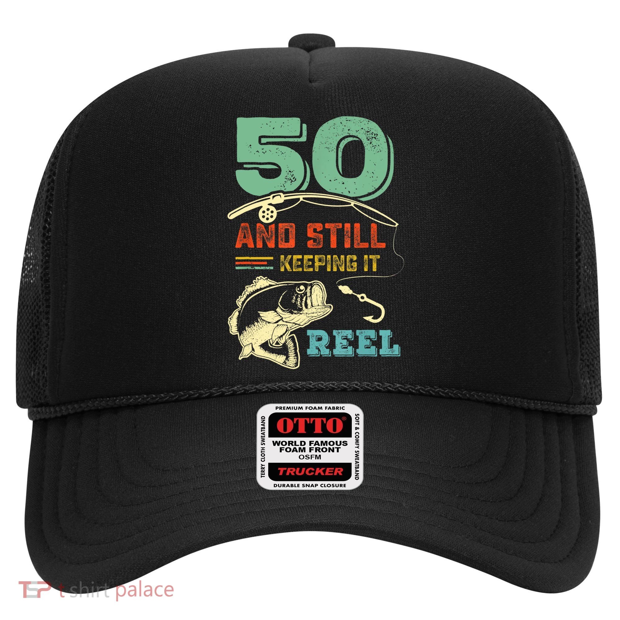 50th Birthday Gift For Fisherman Mens Hat