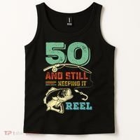 50th Birthday Gift For Fisherman Mens Tank Top thumb 2