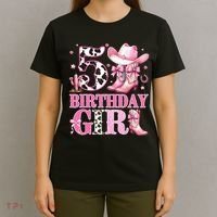 5th Birthday Girl Rodeo Western Cowgirl Birthday Party  T-Shirt thumb 4