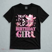 5th Birthday Girl Rodeo Western Cowgirl Birthday Party  T-Shirt thumb 5