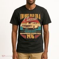 50th Birthday I'm Not Old I'm A Classic Custom Built Car 1976 Tall T-Shirt thumb 2