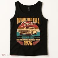 50th Birthday I'm Not Old I'm A Classic Custom Built Car 1976 Tank Top thumb 2