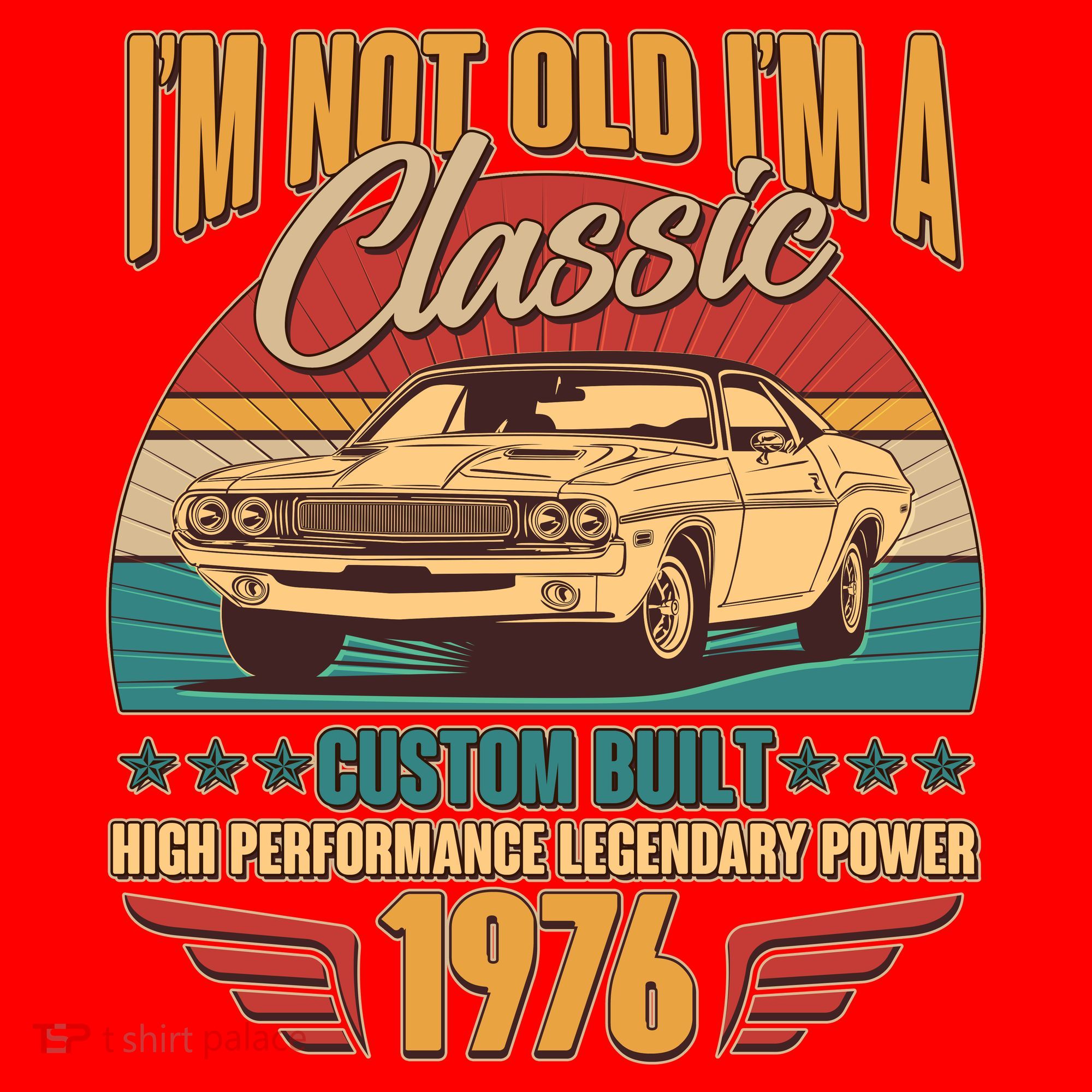 50th Birthday I'm Not Old I'm A Classic Custom Built Car 1976 Santa Hat