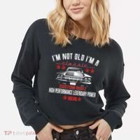 50th Birthday I'm Not Old I'm A Classic 1976 Custom Built High Performance Legendary Power Cropped Pullover Crew thumb 2