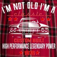 50th Birthday I'm Not Old I'm A Classic 1976 Custom Built High Performance Legendary Power Women's Flannel Plaid Pajama Pants thumb 2