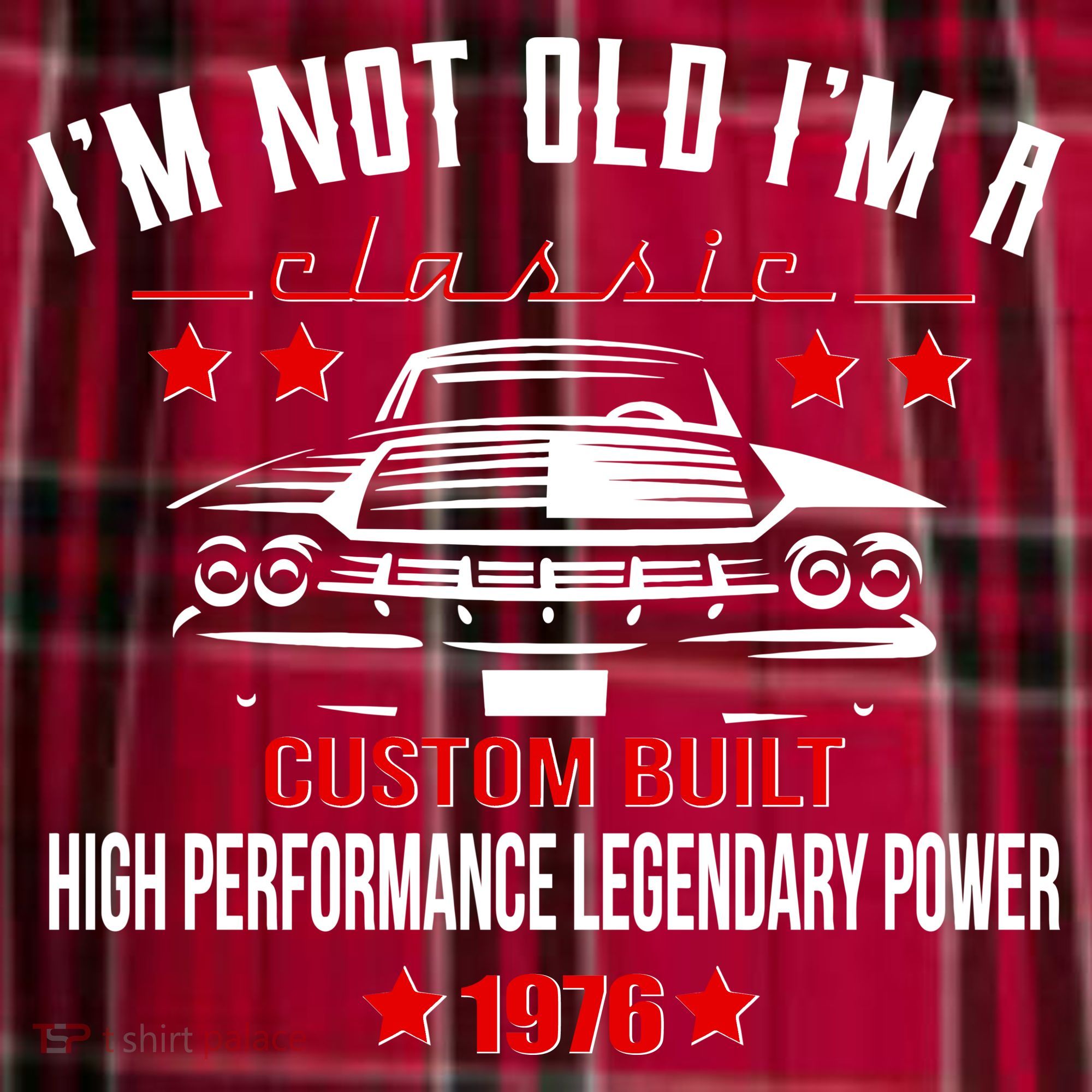 50th Birthday I'm Not Old I'm A Classic 1976 Custom Built High Performance Legendary Power Women's Flannel Plaid Pajama Pants