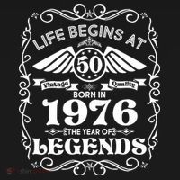 50th Birthday Life Begins At 50 Born In 1976 The Year Of Legends Women's Tank Top thumb 5