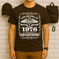 50th Birthday Life Begins At 50 Born In 1976 The Year Of Legends T-Shirt thumb 6