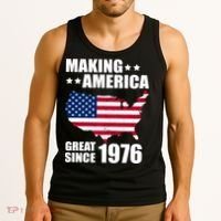 50th Birthday Making American Great Since 1976 Tank Top thumb 3