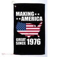 50th Birthday Making American Great Since 1976 Golf Towel thumb 0