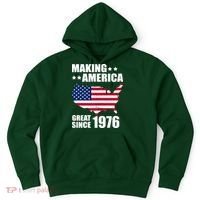 50th Birthday Making American Great Since 1976 Hoodie thumb 0