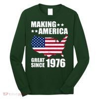 50th Birthday Making American Great Since 1976 Long Sleeve Shirt thumb 0