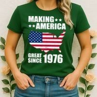 50th Birthday Making American Great Since 1976 Women's T-Shirt thumb 2