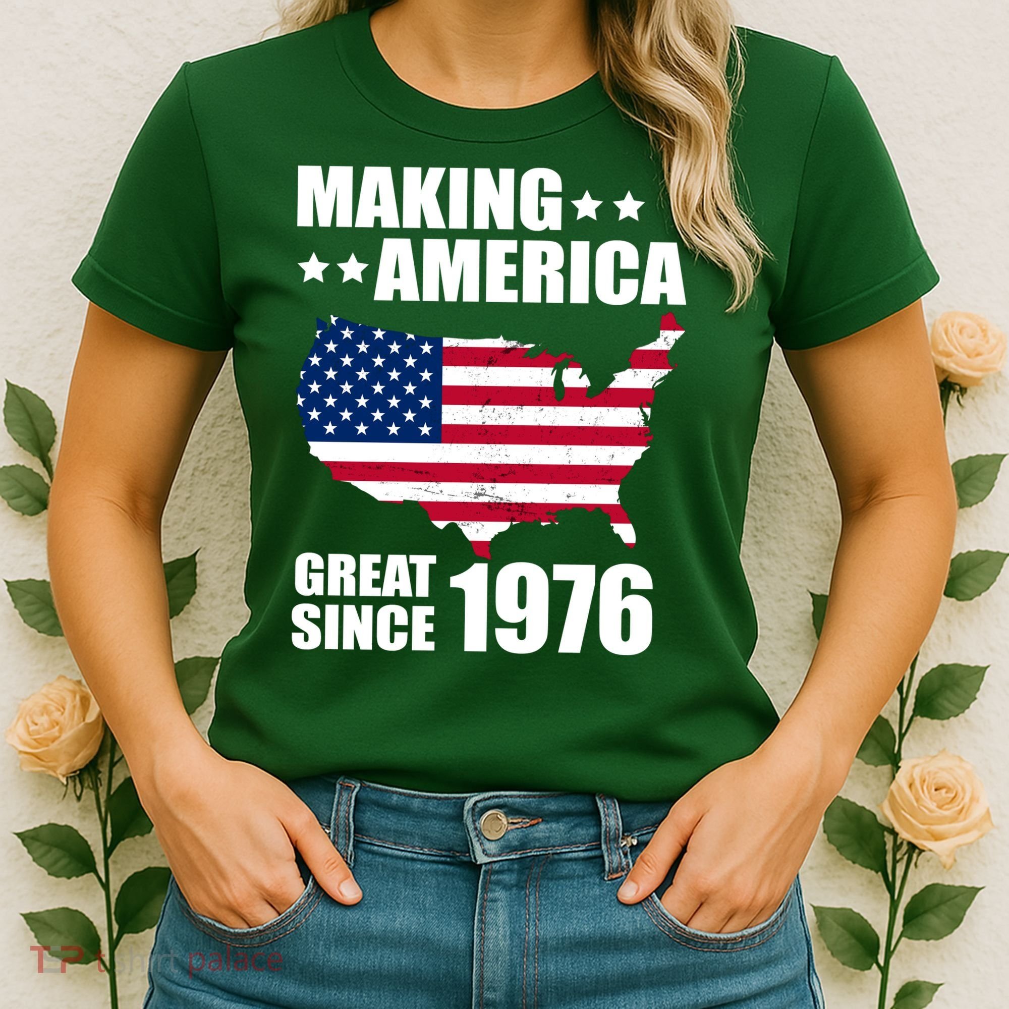 50th Birthday Making American Great Since 1976 Women's T-Shirt