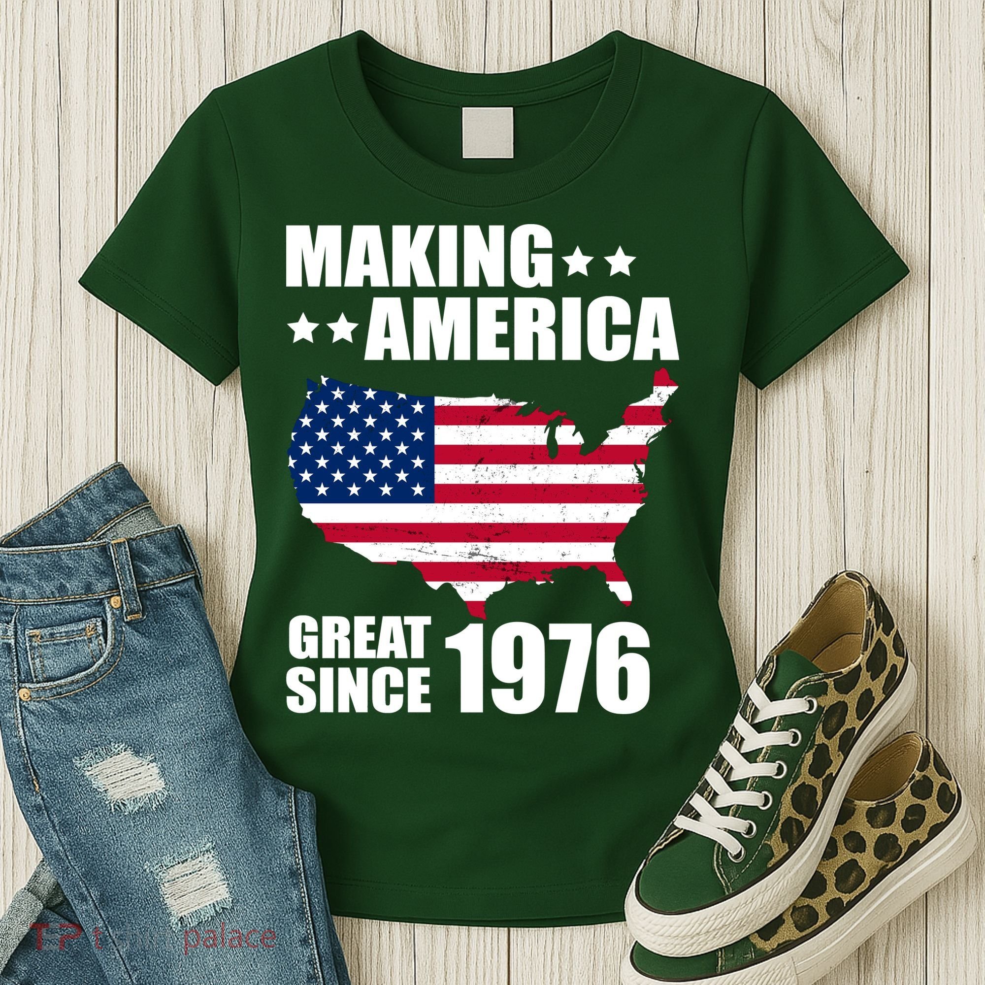50th Birthday Making American Great Since 1976 Women's T-Shirt