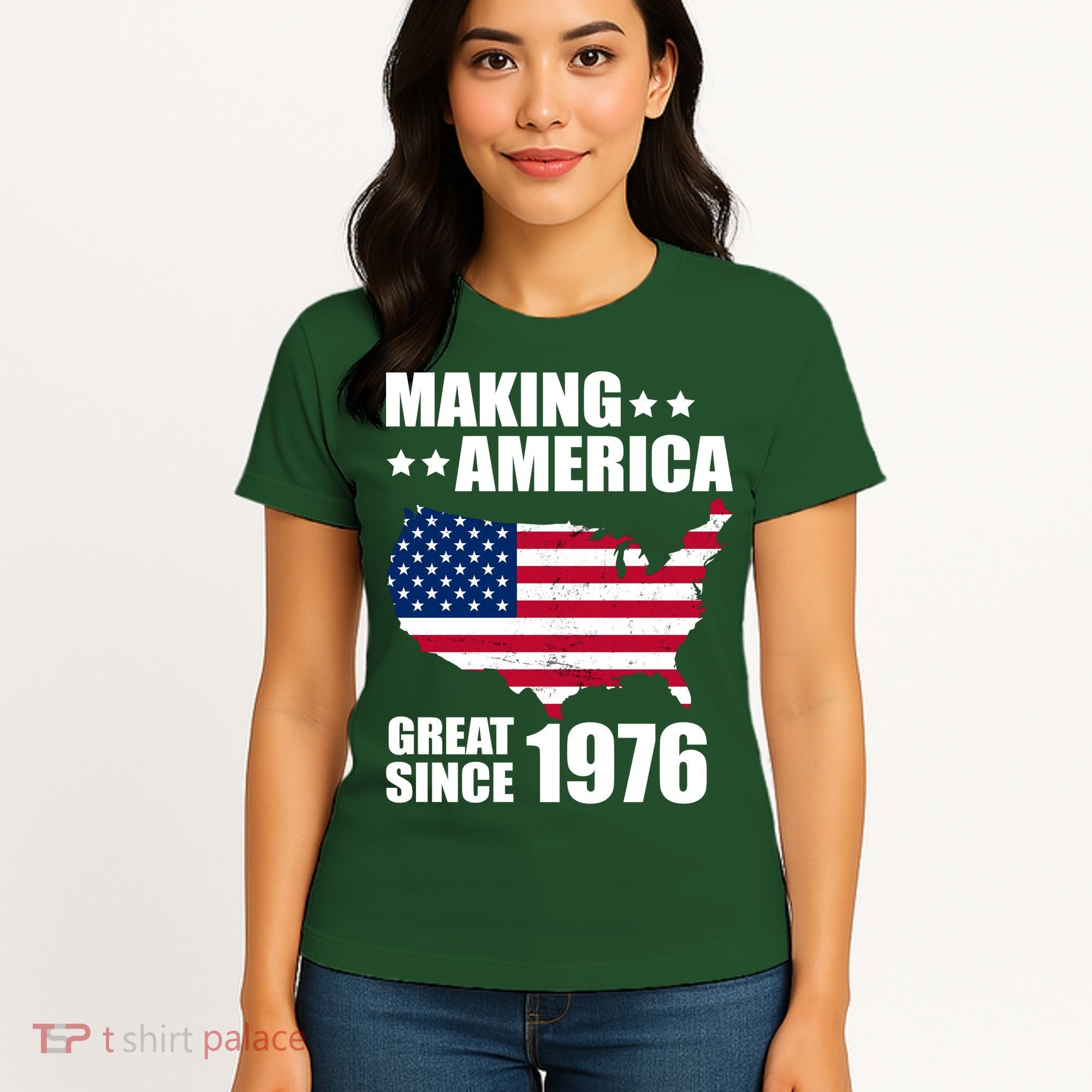 50th Birthday Making American Great Since 1976 Women's T-Shirt
