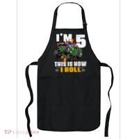 5th Birthday Monster Truck Rule JAM Five Years Apron thumb 0