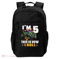 5th Birthday Monster Truck Rule JAM Five Years Backpack thumb 0