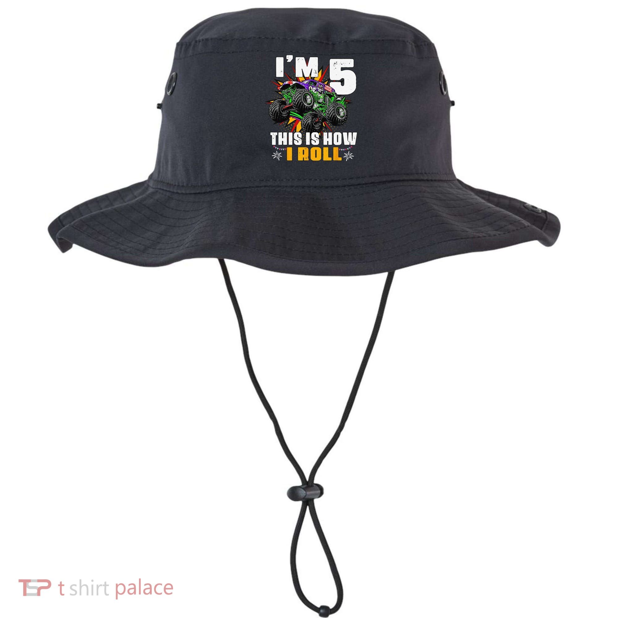 5th Birthday Monster Truck Rule JAM Five Years Bucket Hat