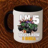 5th Birthday Monster Truck Rule JAM Five Years Coffee Mug thumb 2