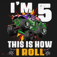 5th Birthday Monster Truck Rule JAM Five Years Women's Hoodie thumb 2
