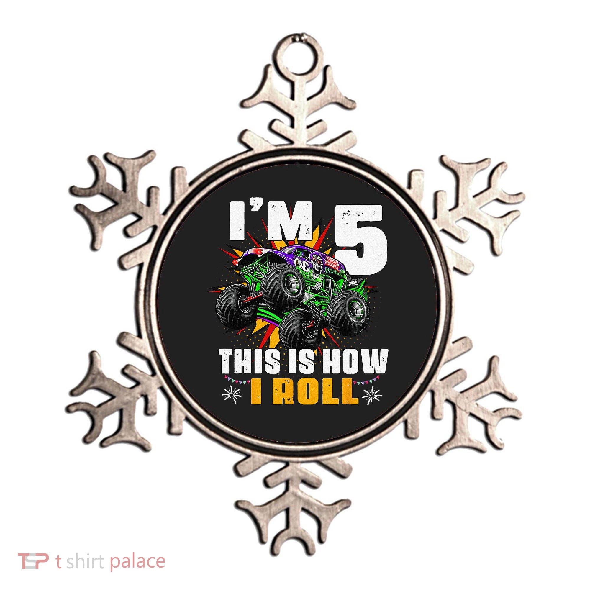 5th Birthday Monster Truck Rule JAM Five Years Ornament
