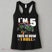 5th Birthday Monster Truck Rule JAM Five Years Women's Tank Top thumb 3