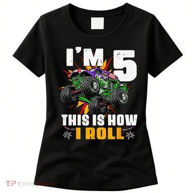 5th Birthday Monster Truck Rule JAM Five Years Women's T-Shirt