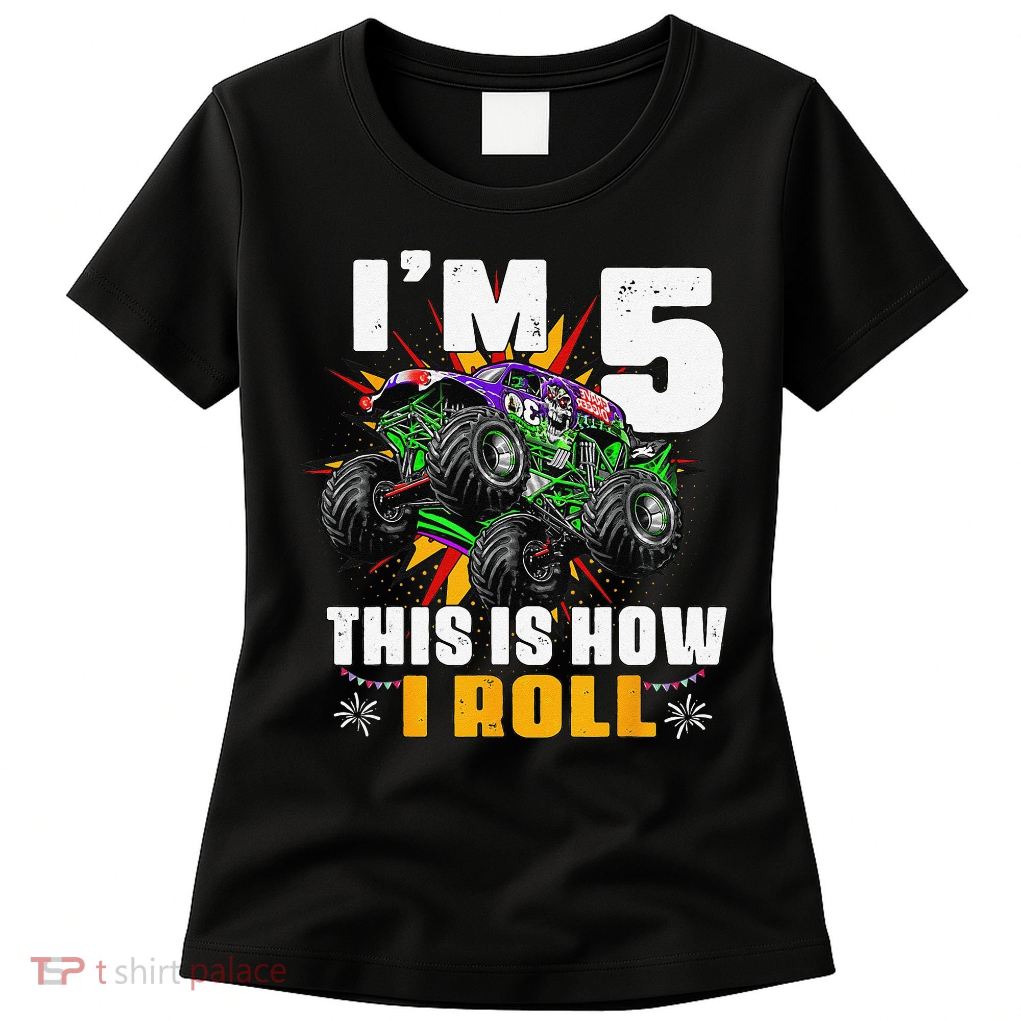 5th Birthday Monster Truck Rule JAM Five Years Women's T-Shirt