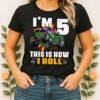 5th Birthday Monster Truck Rule JAM Five Years Women's T-Shirt thumb 2