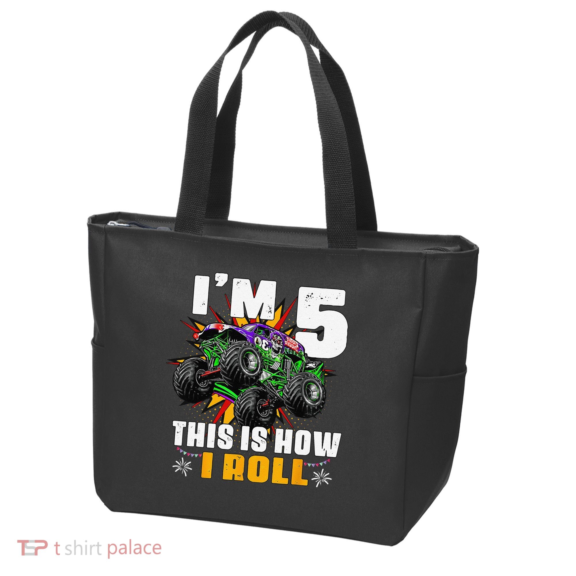 5th Birthday Monster Truck Rule JAM Five Years Tote Bag
