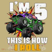 5th Birthday Monster Truck Rule JAM Five Years T-Shirt thumb 7