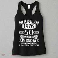 50th Birthday Made In 1976 50 Years Of Being Awesome Limited Edition Women's Tank Top thumb 3