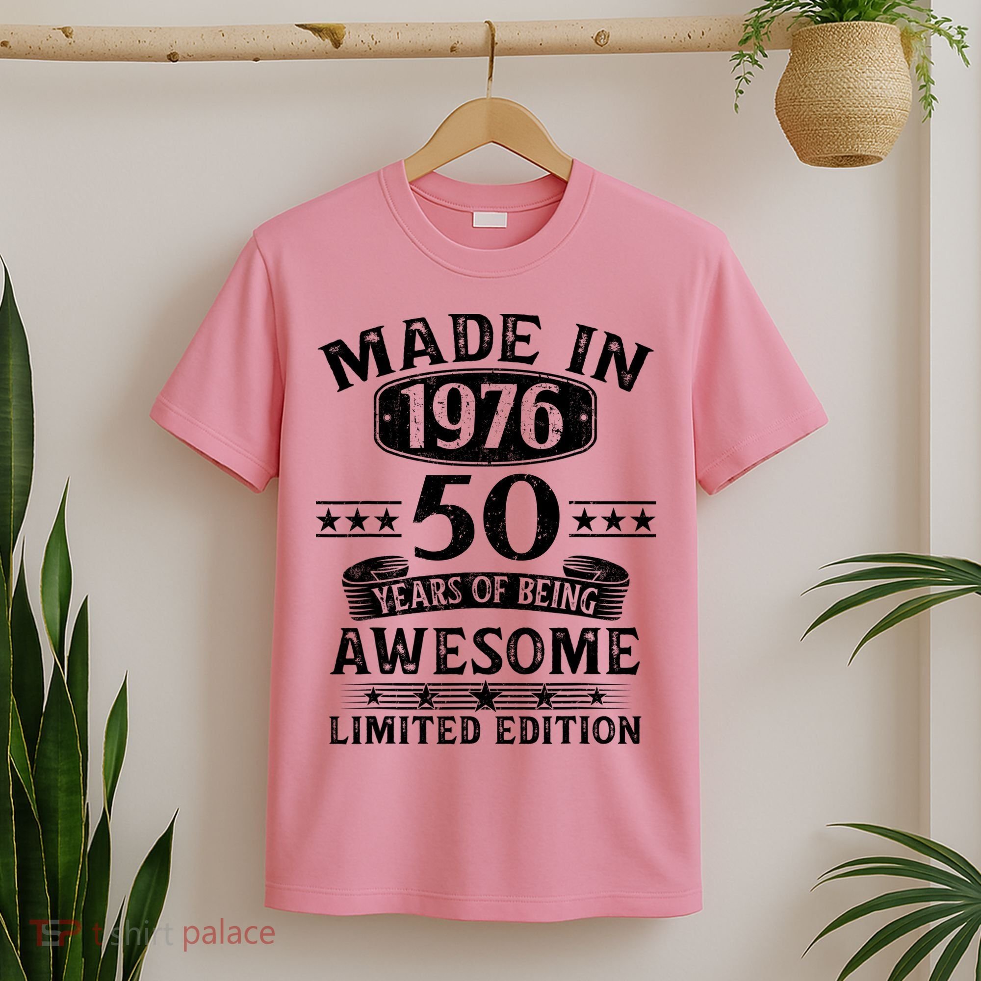 50th Birthday Made In 1976 50 Years Of Being Awesome Limited Edition T-Shirt