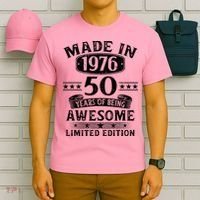 50th Birthday Made In 1976 50 Years Of Being Awesome Limited Edition T-Shirt thumb 6