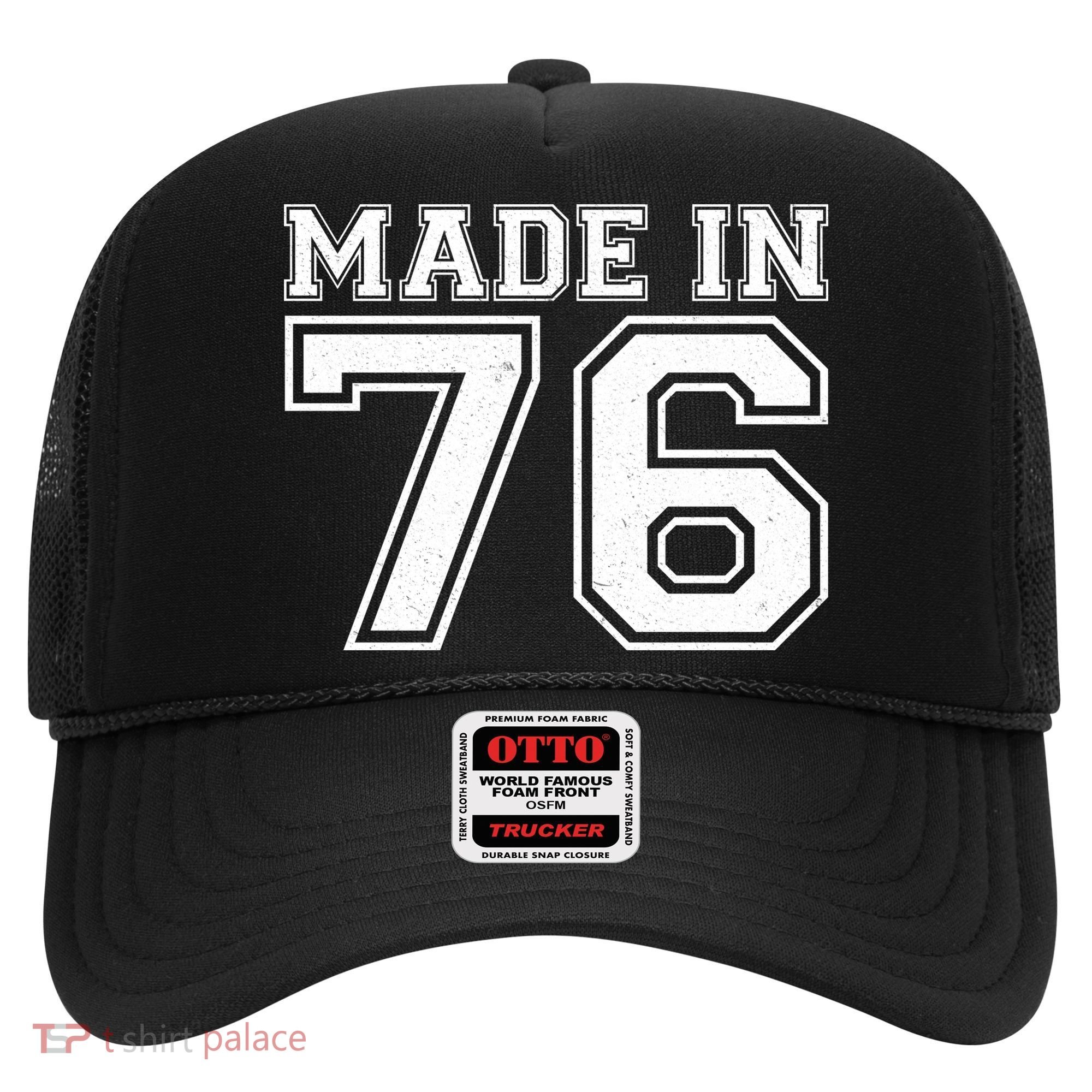 50 Birthday Made In 1976 Sports Jersey Hat